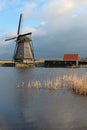 Windmill in Kinderdijk, The Netherlands Royalty Free Stock Photo