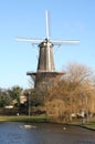 Windmill in Leiden Royalty Free Stock Photo