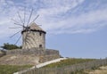 Windmill, Limnos Island, Greece Royalty Free Stock Photo