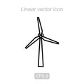 Windmill. Linear icon.