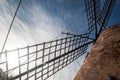 Windmill in Mallorca, the blades of the mill Royalty Free Stock Photo