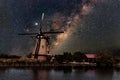 A Windmill and the milky way