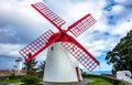 Windmill  Moinho do Pico Vermelho, Ajuda da Bretanha, SÃÂ£o Miguel Island, Azores, Portugal, Europe Royalty Free Stock Photo