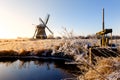 Windmill near Sande at cold winter morning