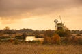 Windmill next to the River Ant, Norfolk Royalty Free Stock Photo
