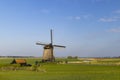 windmill in Noord Holland, Netherlands Royalty Free Stock Photo