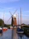 Windmill on the Norfolk Broads Royalty Free Stock Photo