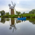 Windmill in the Norfolk Broads - United Kingdom Royalty Free Stock Photo