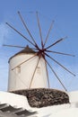 Windmill in Oia on Santorini Island, Cyclades, Greece Royalty Free Stock Photo
