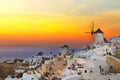 Windmill of Oia at sunset, Santorini Royalty Free Stock Photo