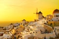 Windmill of Oia at sunset, Santorini Royalty Free Stock Photo