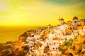 Windmill of Oia at sunset, Santorini Royalty Free Stock Photo