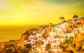 Windmill of Oia at sunset, Santorini Royalty Free Stock Photo