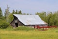 Windmill, old barn, and a cattle chute