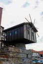 Windmill in the old town of Sozopol, Bulgaria Royalty Free Stock Photo