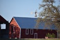 Windmill over an Old Barn in Turnersville Texas Royalty Free Stock Photo