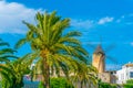 A Windmill at Palma de Mallorca, Spain Royalty Free Stock Photo