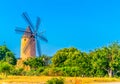 A Windmill at Palma de Mallorca, Spain Royalty Free Stock Photo