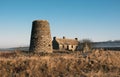 Windmill and pilot House at Castlehill Heritage Centre,Castletown  Caithness,Scotland,UK Royalty Free Stock Photo