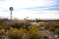 Windmill Pump Over Big Bend Desert Royalty Free Stock Photo