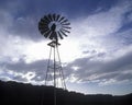 Windmill on ranch near Roundtable Mountain, UT Royalty Free Stock Photo