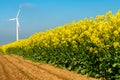 Windmill on the field Royalty Free Stock Photo