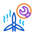 Windmill repair icon vector outline illustration