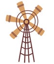 Rural windmill and watermill. Ideal for logo, printing and postcards.