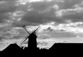 Windmill Sihlouette Royalty Free Stock Photo