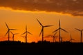 Windmill silhouette Royalty Free Stock Photo