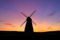 Windmill Silhouette Royalty Free Stock Photo