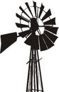 Windmill Silhouette Royalty Free Stock Photo