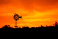 Windmill Silhouette Royalty Free Stock Photo