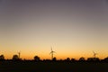 Windmill silhouettes