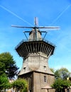 De Gooyer, a traditional windmill in the city of Amsterdam, Holland Royalty Free Stock Photo