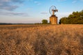 windmill summer with meadow Royalty Free Stock Photo
