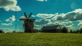 Windmill sunny cloudy weather Windmill