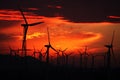 Windmill sunset