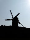 Windmill Sunset Silhouette Royalty Free Stock Photo