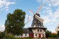 Windmill in town of Ringsted in Denmark Royalty Free Stock Photo