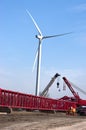 Windmill Turbine Construction Site Wind Energy Royalty Free Stock Photo