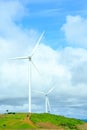 Windmill or turbine for electrical generator with nice blue sky from Thailand