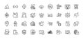 Windmill turbine, Hold smartphone and Cyber attack line icons pack. For web app. Line icons. Vector