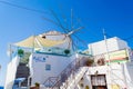 Windmill turned to tavern in Fira Santorini Greece Royalty Free Stock Photo