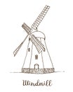 Windmill vector drawing