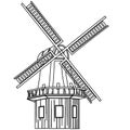 Windmill vector illustration by crafteroks