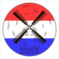 Windmill, vector icon