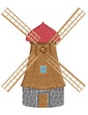 Windmill vector illustration