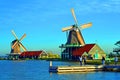 Windmill village, in North Holland, The Netherlands