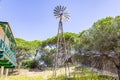 Windmill with a water pump to supply water to the house of the English, from the end of the 19th century